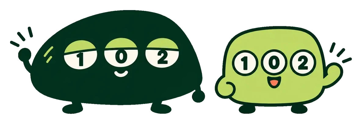 手を振る2体のキャラクター